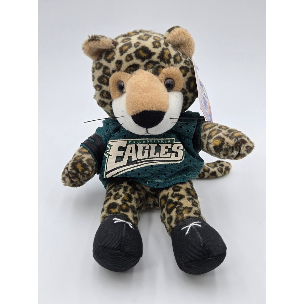 Vintage 1997 NFL CoolBeans Philadelphia Eagles Comet Leopard Plush NWT 9"